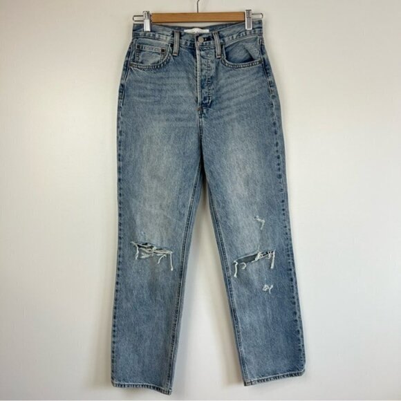 Aritzia Jodi High Rise Loose Jeans 29l waist 24 light blue loose wide leg denim - Picture 11 of 16